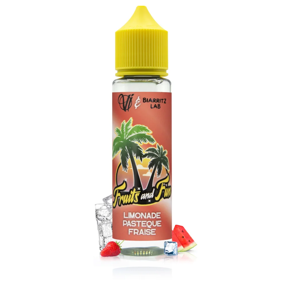 Fruits and Fun - Limonade Pastèque Fraise 0mg 50ml  - Vape Institut &amp; Biarritz Lab